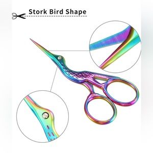 NEW Stork Shaped Embroidery Craft Scissors